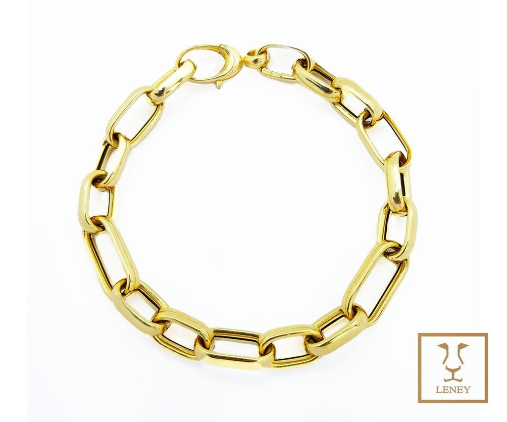 PULSERA ESLABONES RECTANGULARES TUBO