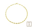 TOBILLERA ESLABON CRISPETA PLACA