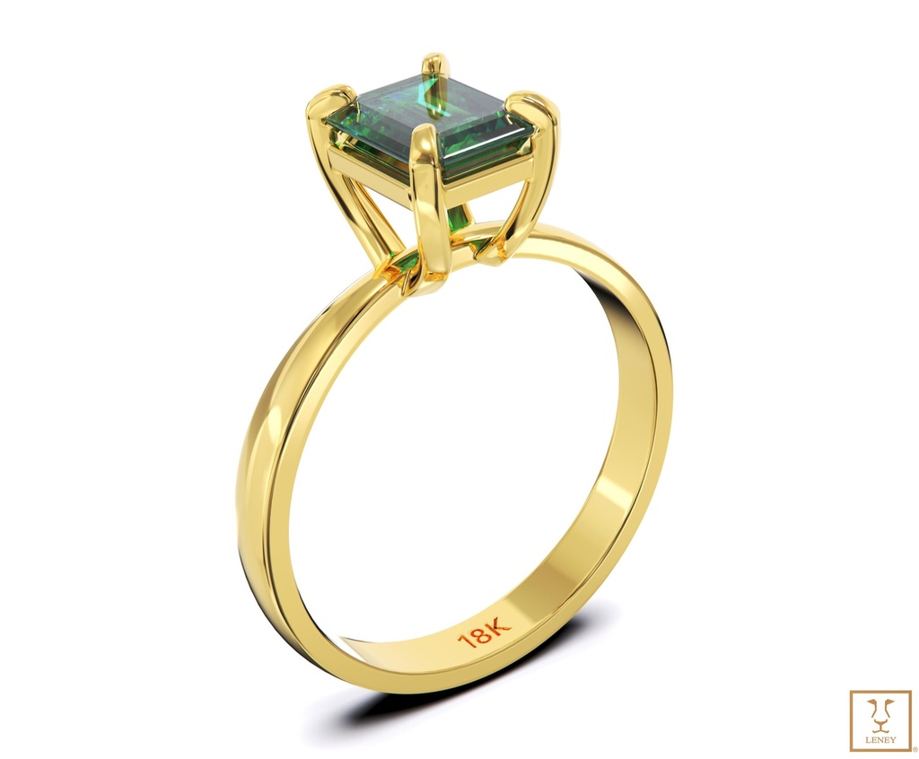 ANILLO SOLITARIO ESMERALDA 1.08