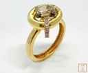 ANILLO OVAL TUBO CON TOPAZIO