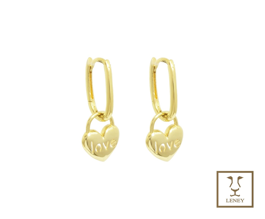 ARETE HUGGIE OVAL CON CORAZON