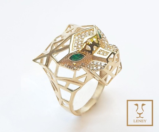[1578W34] ANILLO PANTERA CARTIER CABEZA