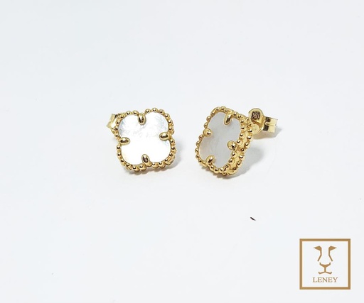 [1501W4] ARETE FLOR TREBOL VAN CLEEF