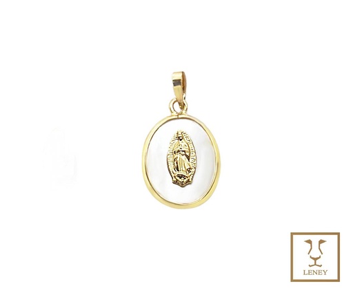 [1435W37] MEDALLA VIRGEN GUADALUPE EN NACAR