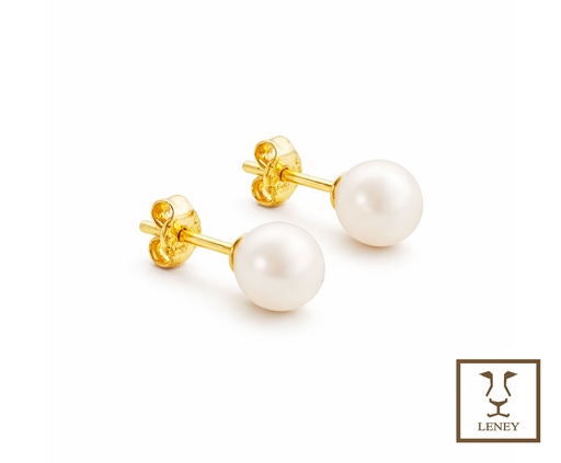 [1604W4] ARETE PERLA BOTON 4.5MM