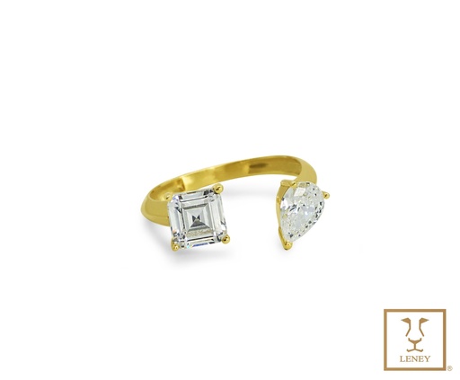 [1548W5] ANILLO TU Y YO CIRCON