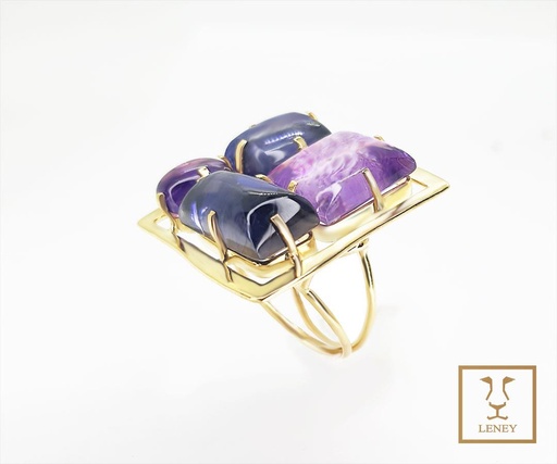 [1390W1] ANILLO CUADRADO DERRETIDO PICASSO