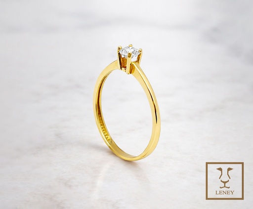 [1404W3] ANILLO SOLITARIO BRILLANTE 0.22CT