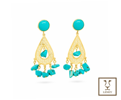 [1340W3] ARETE LARGO GOTA CALADO