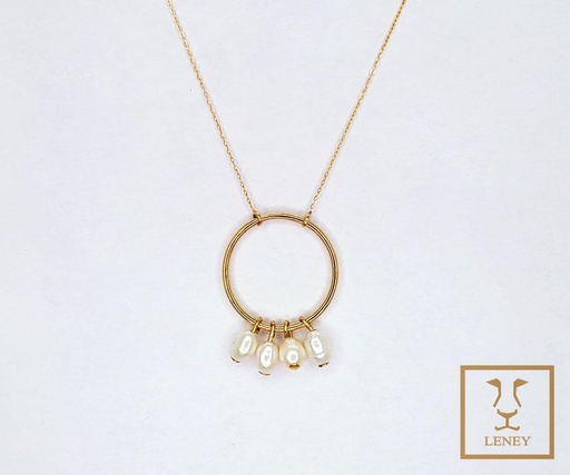 [1339W28] GARGANTILLA CIRCULO 20MM CON 4