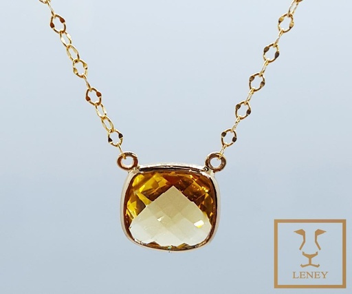 [1301W7] GARGANTILLA CITRINE CUBISTA 11MM