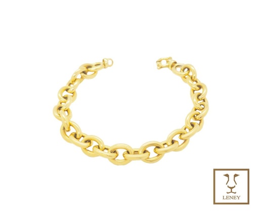 [1489W3] PULSERA ESLABON OVAL 12MM