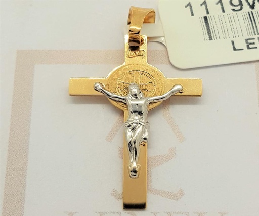 [1590W69] CRUZ CON MEDALLA DE SAN