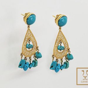 ARETE LARGO GOTA CALADO