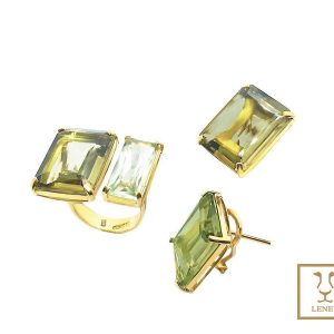 JUEGO 2 PIEZAS ANILLO ARETE