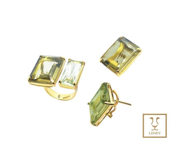 JUEGO 2 PIEZAS ANILLO ARETE