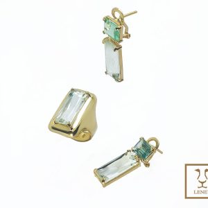 JUEGO 2 PIEZAS ANILLO ARETE