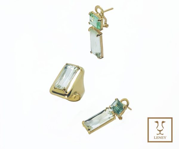 JUEGO 2 PIEZAS ANILLO ARETE
