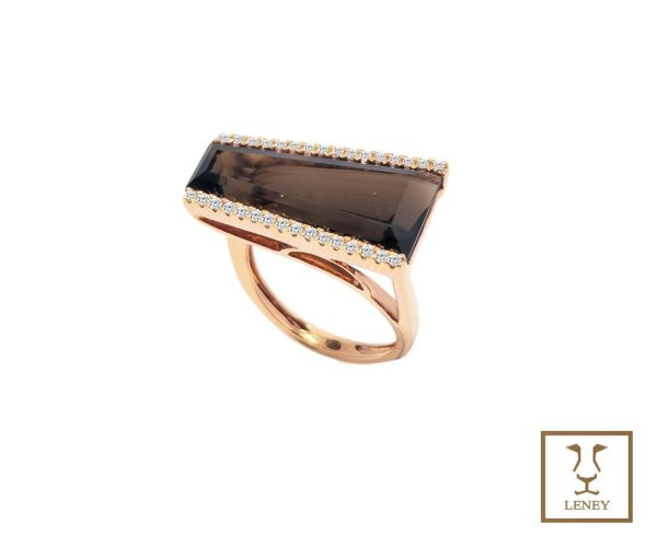 ANILLO CUARZO FUME  7.9CT
